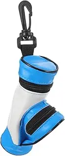Totority Golf Ball Cleaning Pouch Lightweight PU Design for Balls Tees Stylish Storage for Golf Accessories for Men Women Blue