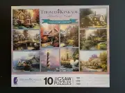 Ceaco Thomas Kinkade Painter of Light 10 Jigsaw Puzzles New Sealed Vintage 2008