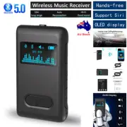 Wireless Bluetooth 5.0 Car Receiver AUX 3.5mm Audio Stereo Adapter OLED Display