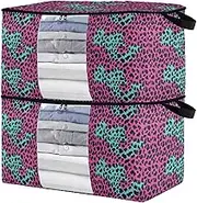 sanluoli 60L 2 Pack Under Bed Toy Storage with Reinforced Handles, clear window Drawers For Closet Organizer