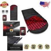 Flannel Lined 0-Degree Sleeping Bag with Double Layer for Winter Adventures
