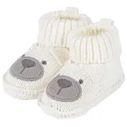 White Knit Booties Newborn Novelty Cuddly Soft Baby/Infant Dress-Up Costume