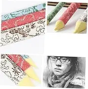10pcs Paper Eraser Set Blenders Rice Drawing Blending Stump Calligraphy Tools Pastel Pencils Artists Stumps Drawing Smudging Tool Blending Brush Art Sketch Drawing Pen Random Color