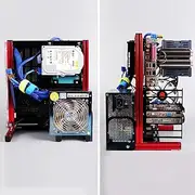 Open Chassis Vertical Overclocking for ATX M -AATX/ITX, Stable Structure for Game Configuration (Red)