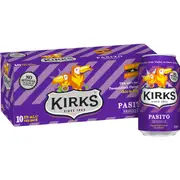 Kirks Pasito Soft Drink Multipack Cans 375mL x 10 pack