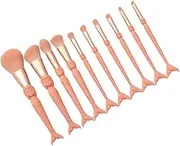 VINTORKY 10pcs Makeup Brush Set Applicator Makeup Brush Cleaner Blusher Brush Brushes Professional Cosmetics Brush Beauty Accessories Women Makeup Brush Makeup Tool Brush Orange Plastic