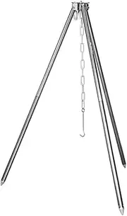 CIMAXIC 1Set Camping Tripod Stand Adjustable Bonfire Grill Holder for Outdoor Cooking Lightweight Campfire Bracket for Bbq Picnics and Hiking Activities