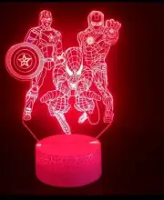 The Avengers Iron Man 3D LED Night Light 7 Color Touch Switch Table Desk Lamp