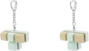 Keyboard Toy 4 Keys Mechanical Keyboard Axis Tester(A Style Green Yellow)
