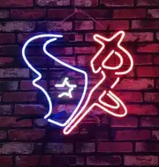 Houston Texans Rockets Texas Team 20"x16" Neon Sign Lamp Light Man Cave Room EM