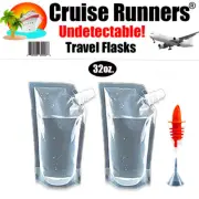 Cruise Plastic Flask Kit Liquor Rum Runners Sneak Alcohol Smuggle Booze Hidden