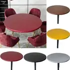 Elastic Tablecloth Fabric Table Cover Waterproof Round Dining Table Protector 13