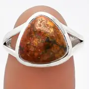 Natural Rare Cady Mountain Agate 925 Sterling Silver Ring s.8 Jewelry R-1005