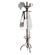Costway 182cm Wooden Coat Rack Stand w/12 Hooks Brown