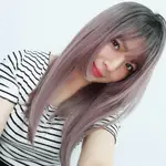 整頂假髮 紫色假髮 HANI特殊色 布丁頭 中長髮 L8044 黑薄藤 魔髮樂
