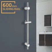 600mm Round Sliding Rail Shower Rack For Handheld Shower Head Chrome Bathroom