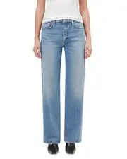 Agolde Harper Mid Rise Straight Leg Jeans in Forum
