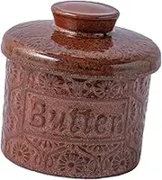 WeiLaiKeQi Butter Crock, Cheese Storage Jar, Vintage, with Lid ,Versatile Dish, Ceramic Butter Keeper for Counter Kitchen and Home Decor