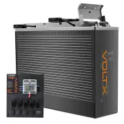 1* VoltX 12V 100Ah Lithium Battery LiFePO4 Slim 1* VoltX 12V Control Box 2 USB