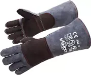 RAPICCA Fireplace Gloves Fire Heat Resistant: Dark-Grey 16IN 932℉ - Fireproof