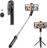 Wireless Selfie Stick, Adjustable with Tripod Stand and Detachable Wireless Remote, Support Video Record, Extendable Monopod for Gopro Camera Android Machines iPhone16 15 14 13Pro Max/XS,Galaxy