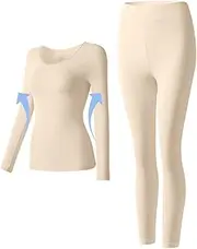 [Generic] Thermal Long Johns,Long Sleeve Base Layer Set Top Bottom - Ultra-Soft Long Johns Set Base Layer, Long Johns for Cold Weather