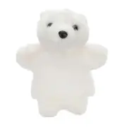 Adorable Plush Hand Puppet Bear Zoo Friends Animals Educational Puppets Dolls Bear (White)