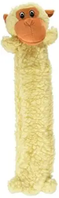 Petlou Natural Flat Fleece Monkey Stick Squeaker Dog & Puppy Toy 17