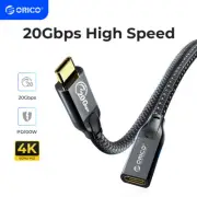 ORICO High-Speed USB C Extension Cable USB 3.2 Adapter Extender Cord Male/Female