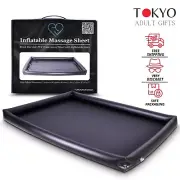 Black Waterproof Inflatable Massage Sheet for Nuru Massage Durable PVC Nuru Pool