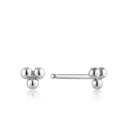 Ania Haie Modern Triple Ball Stud Earrings - Silver