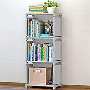 Labymos 4-Shelf Bookcase Book Shelves Bookshelf Storage Bin Books Display Shelving Unit Organizer