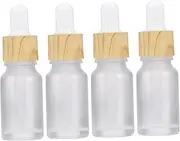 CTIRCHIU 4Pcs Refillable Essential Oil Dropper Bottles Transparent Glass Storage Containers for Travel for Oils Lotions and DIY Samples