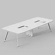 YQMHEZ Conference Table, Seminar Training Des, Workstation Desk for 8 People, Large Business Meeting Seminar Desk