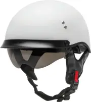 GMAX H9650203 HH-65 HALF HELMET FULL DRESSED MATTE WHITE XS