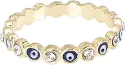 [WOFASHPURET] Evil Eye Ring for Women Stylish Alloy Jewelry Comfortable Fit for Parties and Special Occasions Durable Design Present for Female Friends