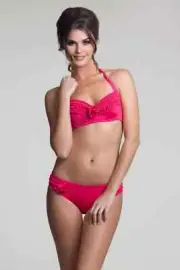 NEW Betsey Johnson Shortcake Ruffled Bikini Swimsuit Large New with tags