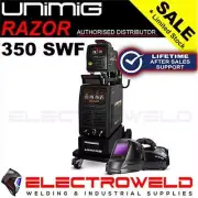 UNIMIG Razor 350 SWF Mig Tig Welder + PAPR Air Helmet + Wire Feeder KUMJR350SWF