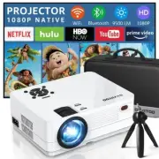 Dxyiitoo Native 1080P HD Projector with WiFi and Bluetooth, Movie Projector