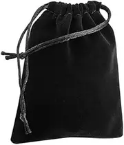 [Jualyue] Velvet Jewelry Pouch Black Drawstring Bags for Jewelry Bracelets and Watches Storage 3.5x4.7inch