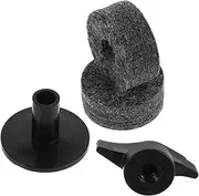 ibasenice 2pcs Cymbal Felt Pads Symbols for Drums Drum Accessories High Hat Cymbals Cymbal Replacement Accessories Felts Drum Pad Cymbals for Drums Felt Washer Replacement Black Plastic