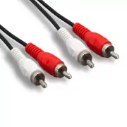 Kentek 25 ft 2-RCA Red White Cable Male to Male For PC Car System Audio Player