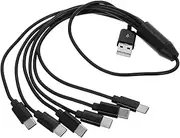 AKOOSY Multi Charging Wire USB Cable with C Connectors for Devices Fast Charging Data Sync for Car Durable