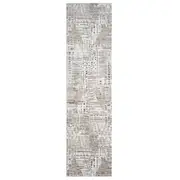 Fable Luxury-Texture Modern Runner - 473 Taupe