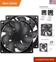 Compact 120mm 12V DC Fan Set - Ideal for Electronic Cooling & Quiet Operation