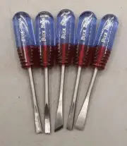 Buck Bros Brothers Chisel Set 5 pc Plastic Handles Wood Carving Blue Red D132