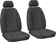 Sperling Custom Grey Front Canvas Seat Covers Compatible with Isuzu D-Max DMax Dual Single Space 2012-2020