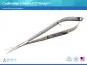 Castroviejo Scissors 5.5 inches Straight Stitch Cutting Spring Action ARTMAN