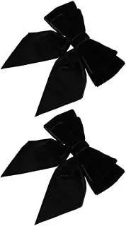 [LIFKOME] Simple Bow Ties for Men Double Bowknot Brooch Pin Soft Velvet Breast Pin for Formal Attire