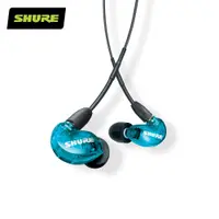 在飛比找PChome24h購物優惠-SHURE SE215隔絕噪音 耳道式耳機(限定藍)